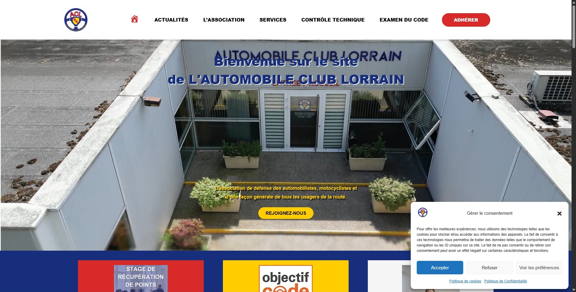 Illustration du projet Maintenance du site de l’Automobile Club Lorrain