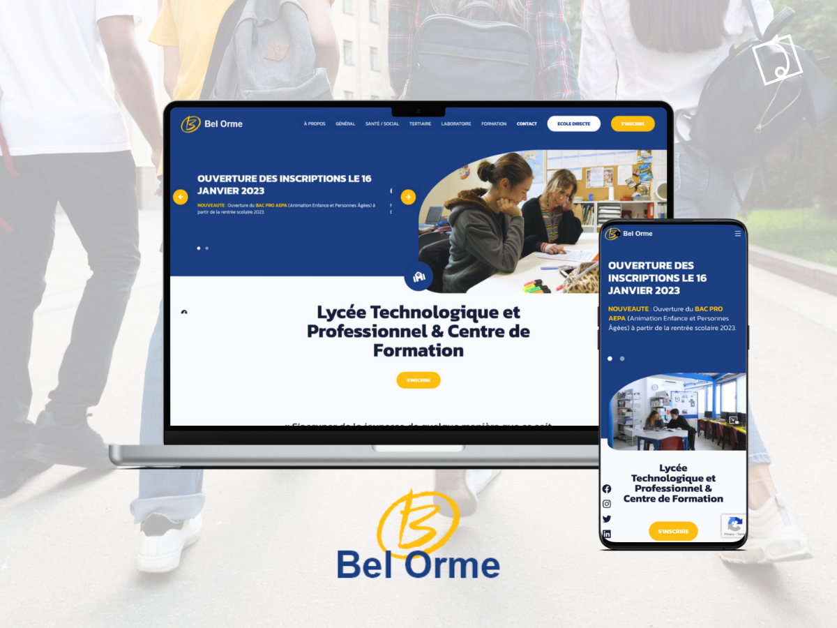 Illustration du projet Refonte du site institutionnel du lycée Bel Orme