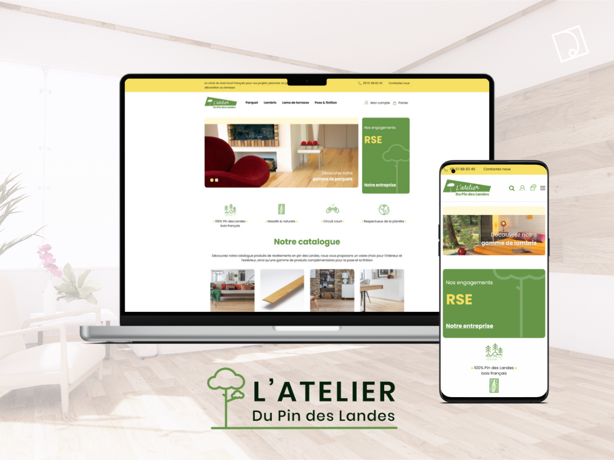 Illustration du projet Atelier du Pin et Fabrique du Pin : deux sites e-commerce