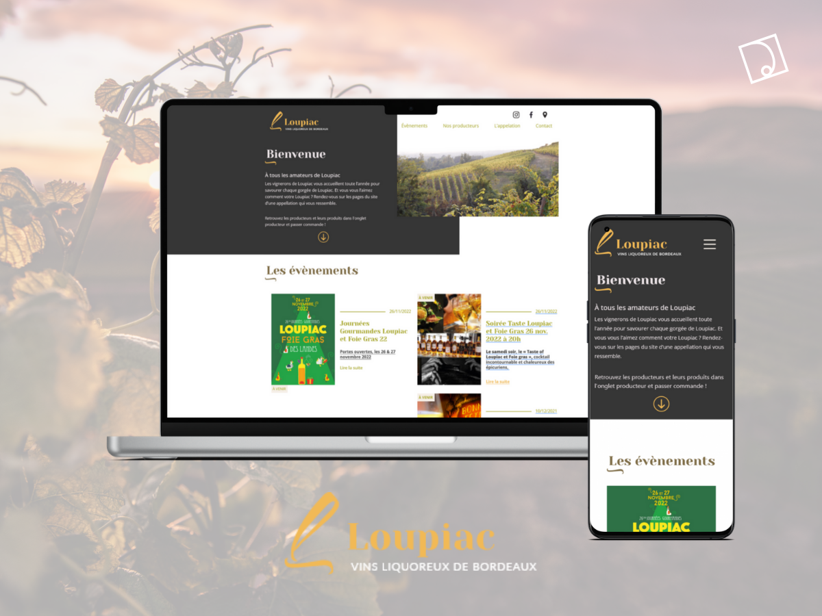 Illustration du projet Refonte du site vitrine du Syndicat des Vins de Loupiac