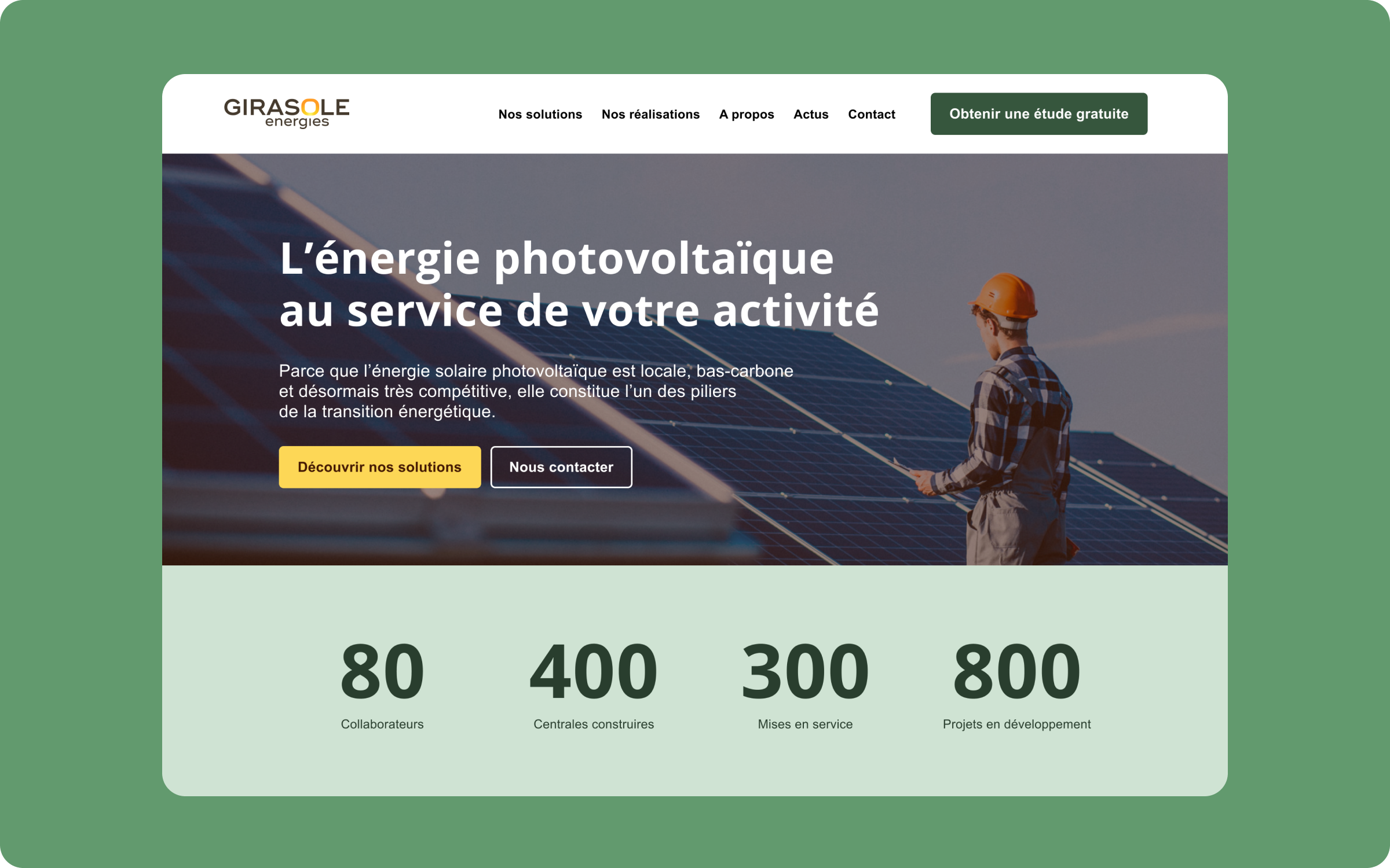 Illustration du projet UX Reboot pour Girasole Energies
