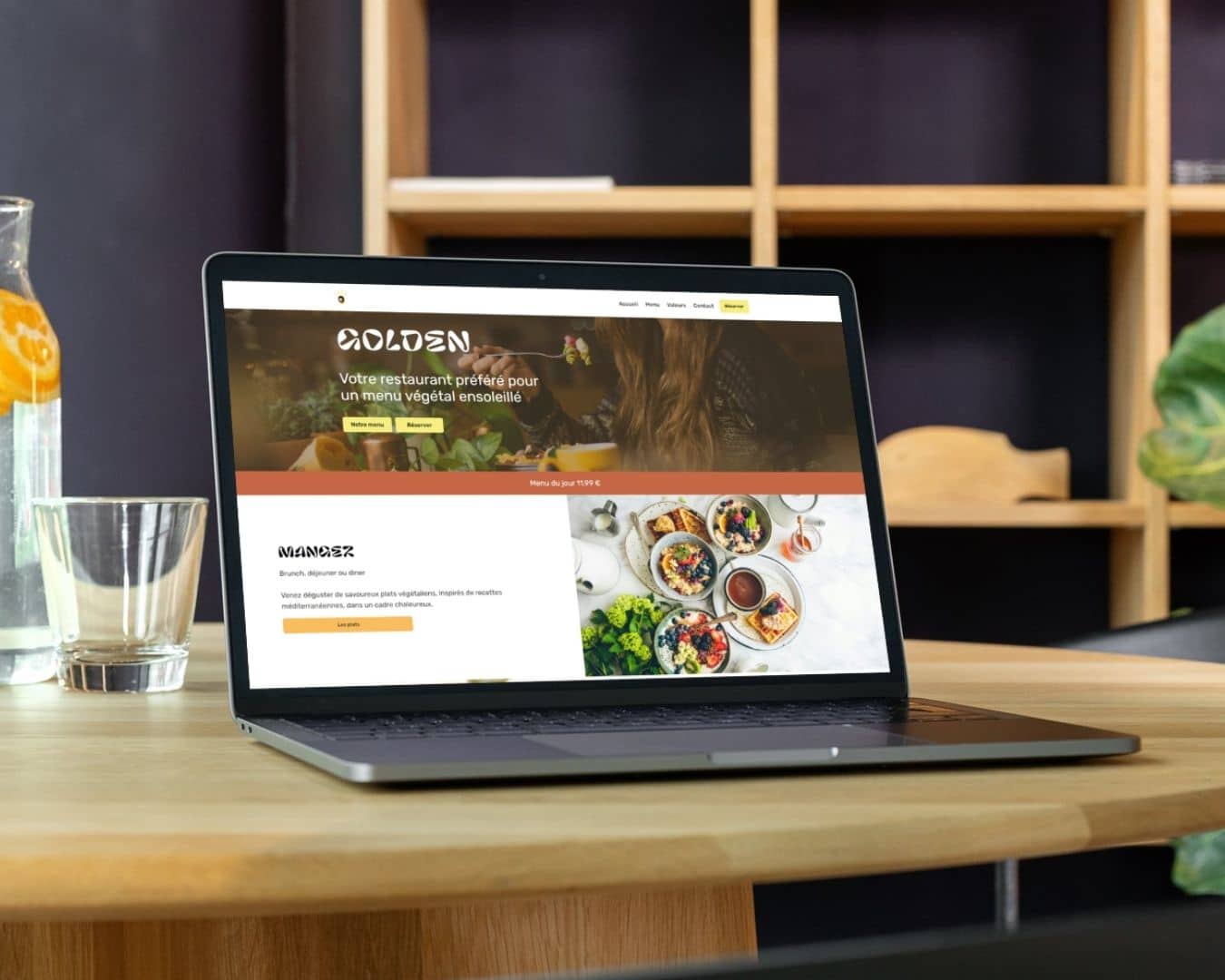 Illustration du projet Création d'un site vitrine pour Golden, restaurant végétalien