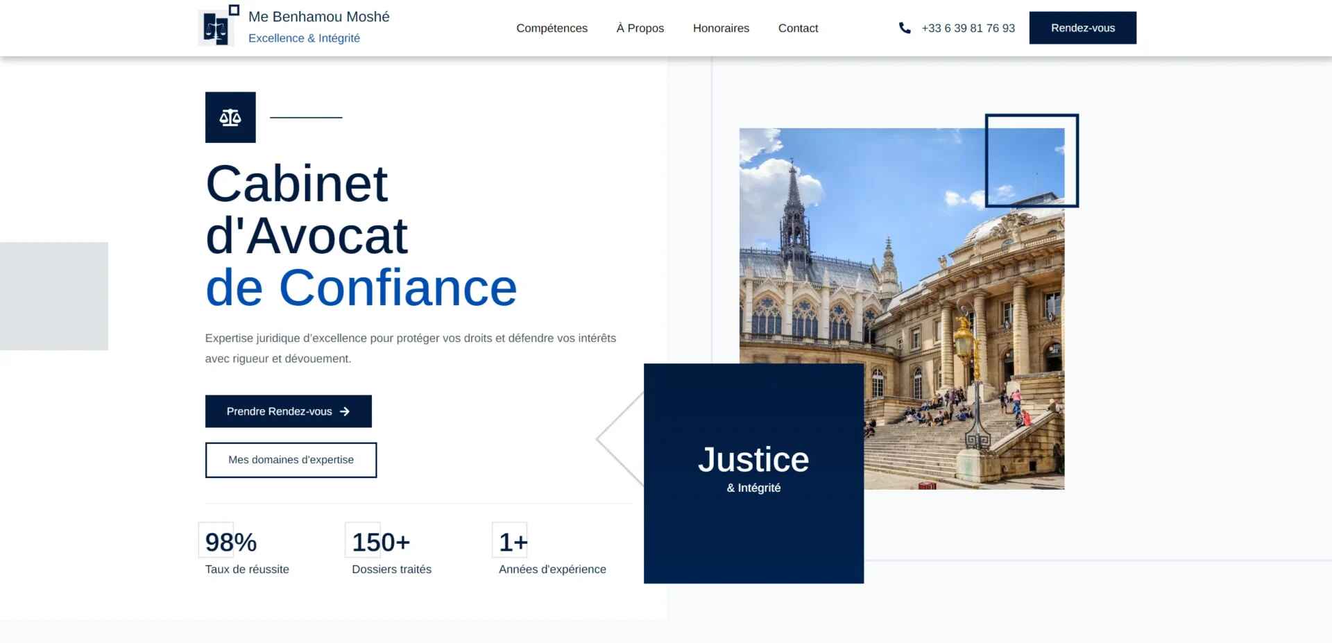 Illustration du projet Cabinet d'avocat - MOSHE BENHAMOU