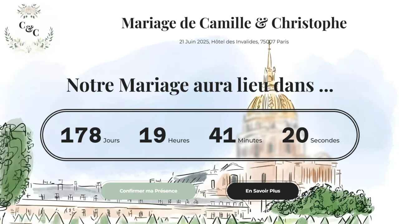 Illustration du projet Mariage de Camille & Christophe
