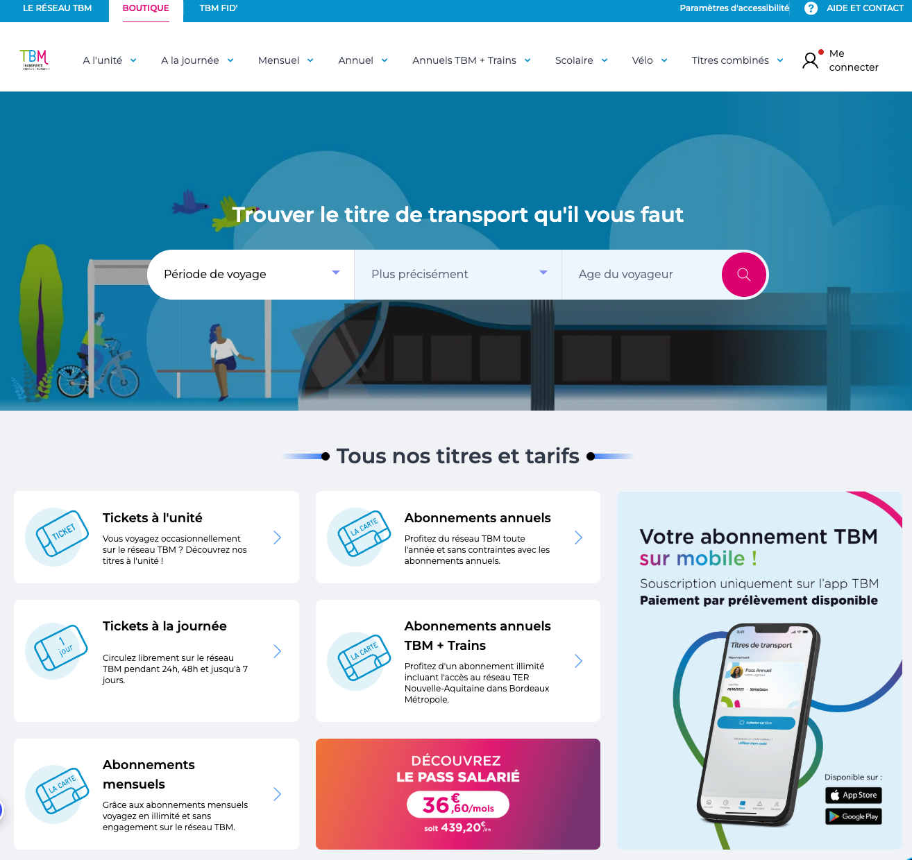 Illustration du projet Pilotage de projet de la refonte du site ecommerce de TBM