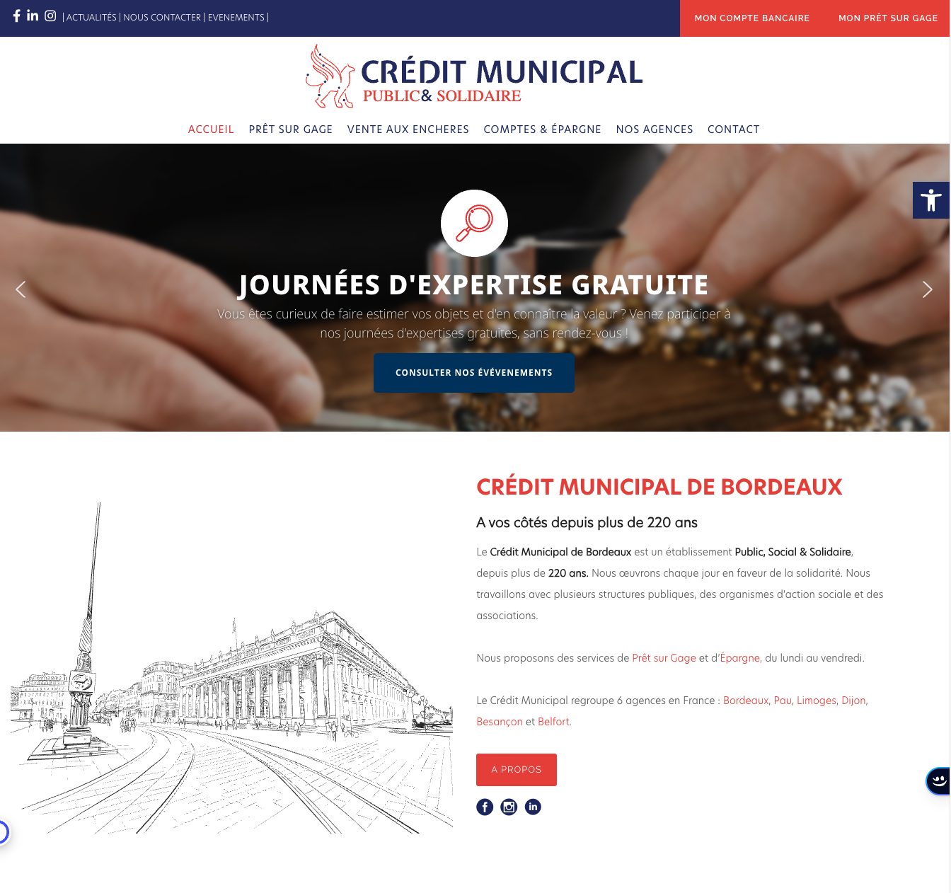 Illustration du projet Accompagneemnt marketing Crédit Municipal