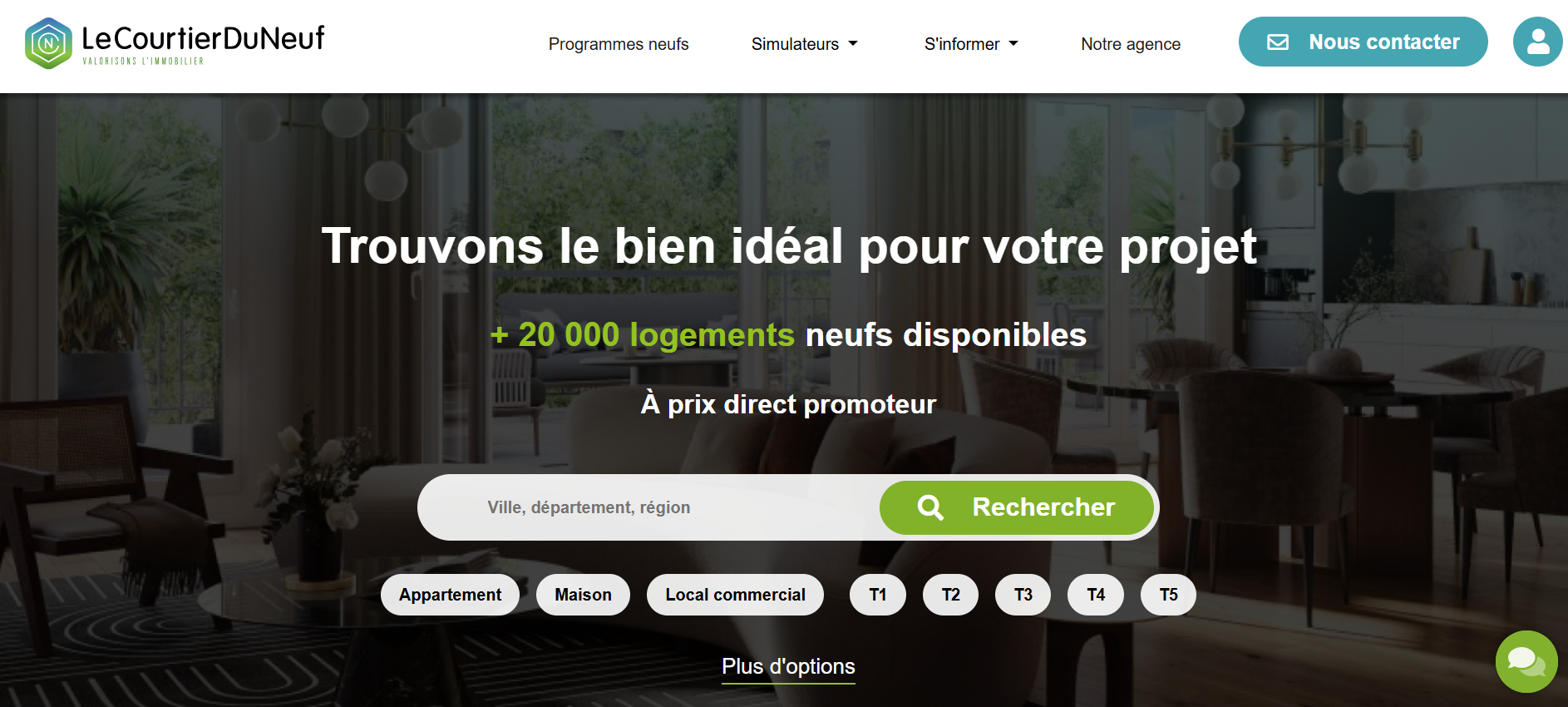 Illustration du projet Le courtier du neuf