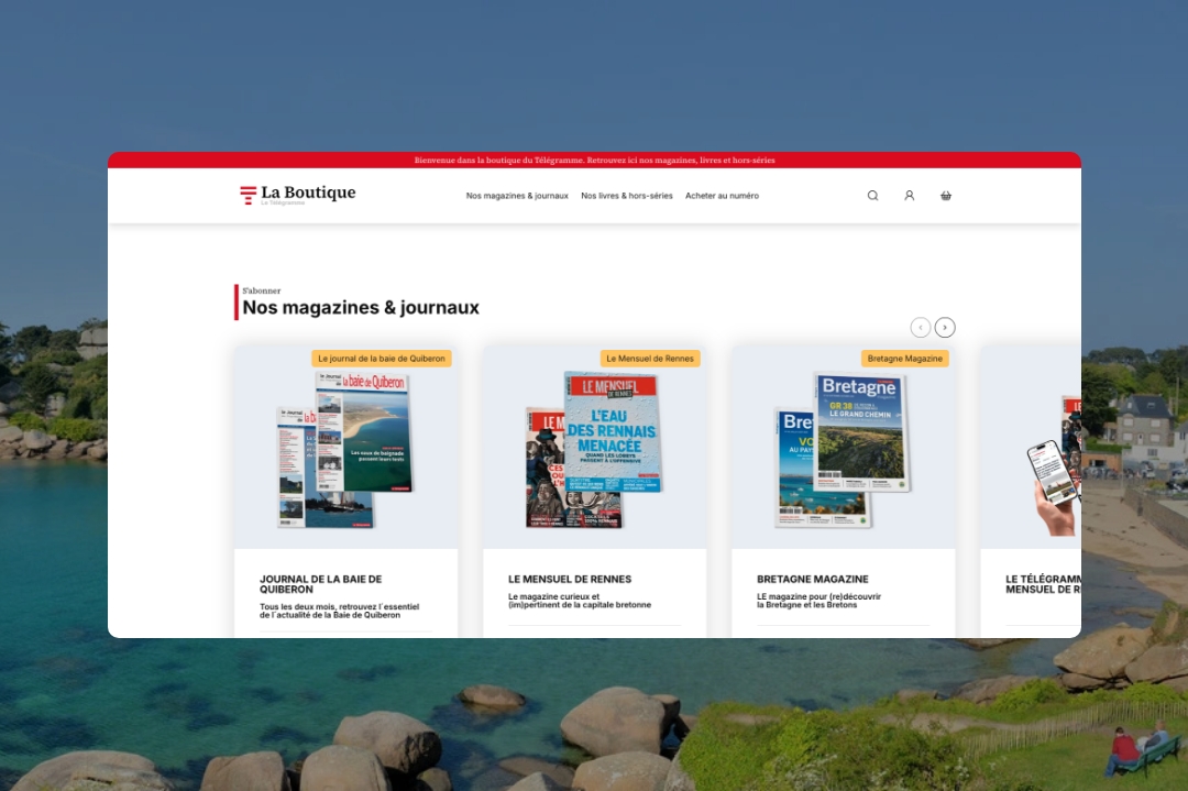 Illustration du projet Refonte de la boutique en ligne Le Télégramme
