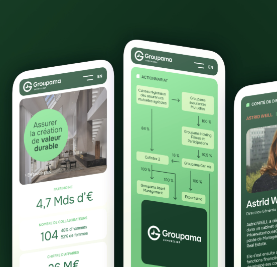 Illustration du projet Une nouvelle identité qui affirme l'ancrage de Groupama Immobilier au sein du Groupe