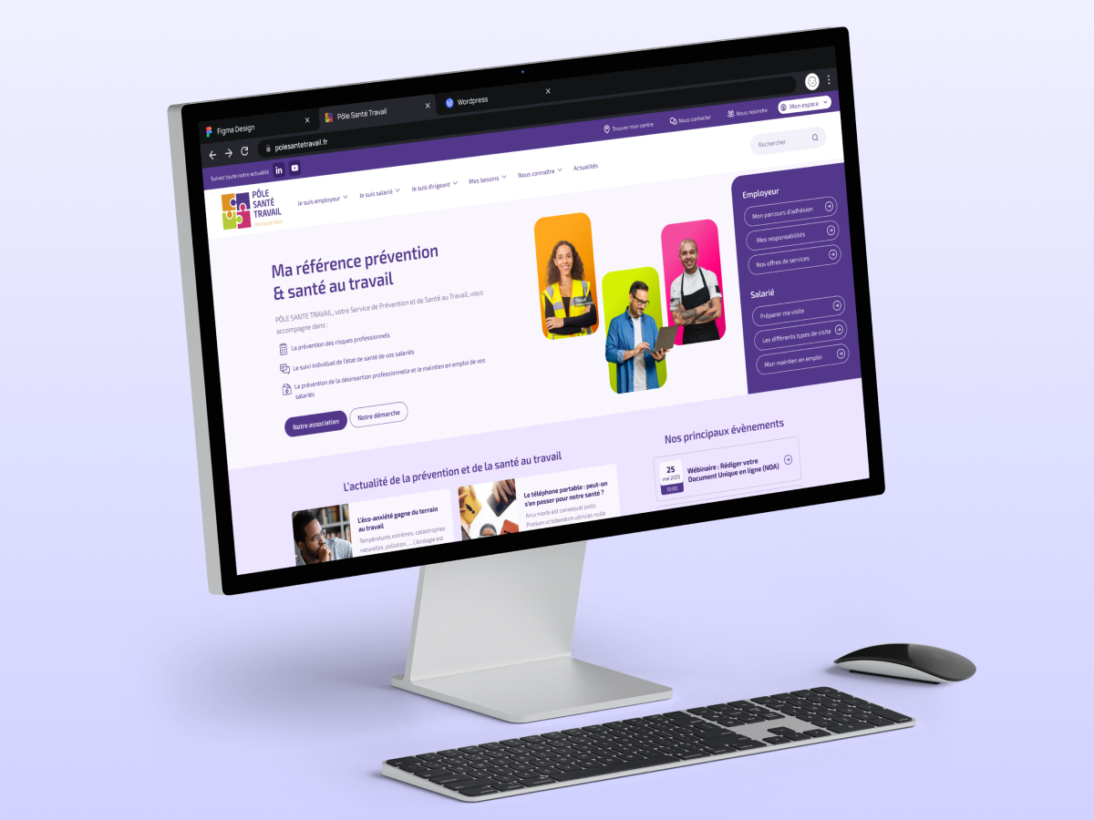 Illustration du projet Refonte site web écoconçu Pôle Santé Travail