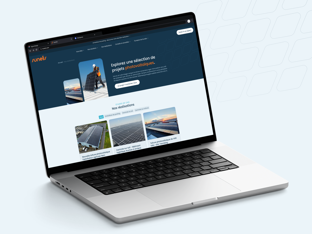 Illustration du projet Refonte graphique du site web Sunelis