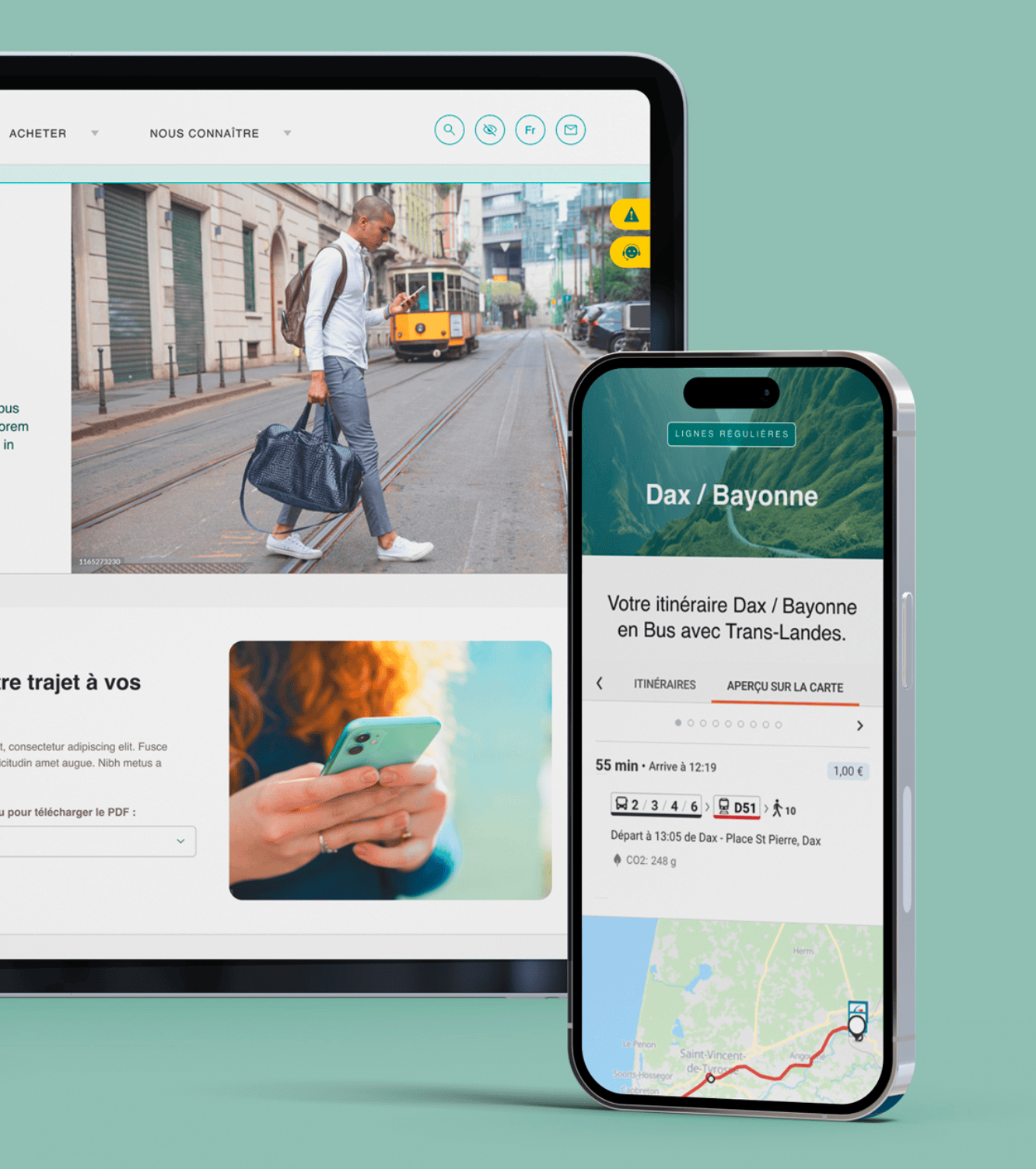 Illustration du projet Refonte du site Translandes (sass transport)