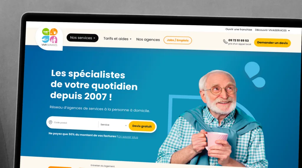 Illustration du projet Refonte du site web de VivaServices