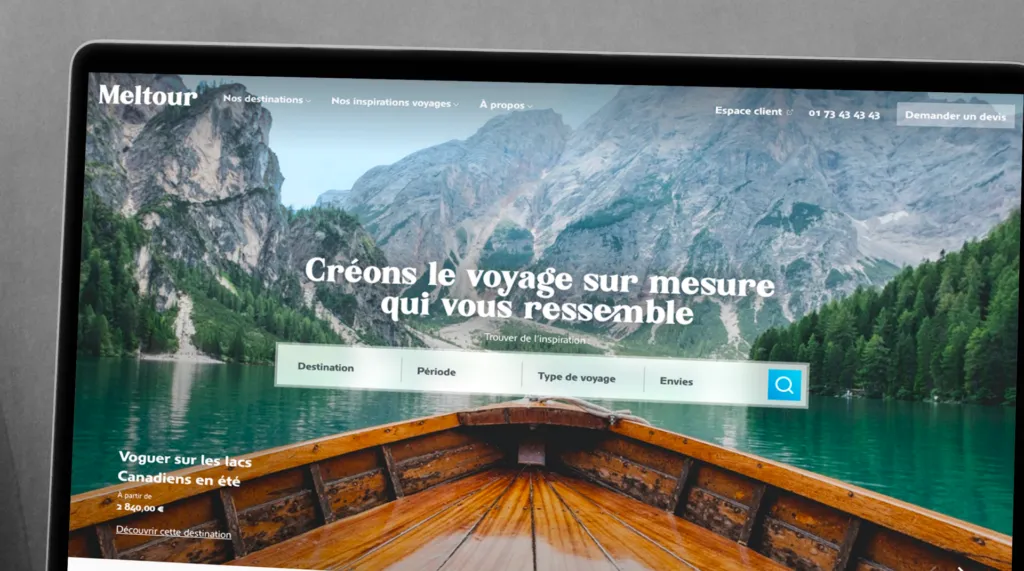 Illustration du projet Refonte du site web de l’agence Meltour