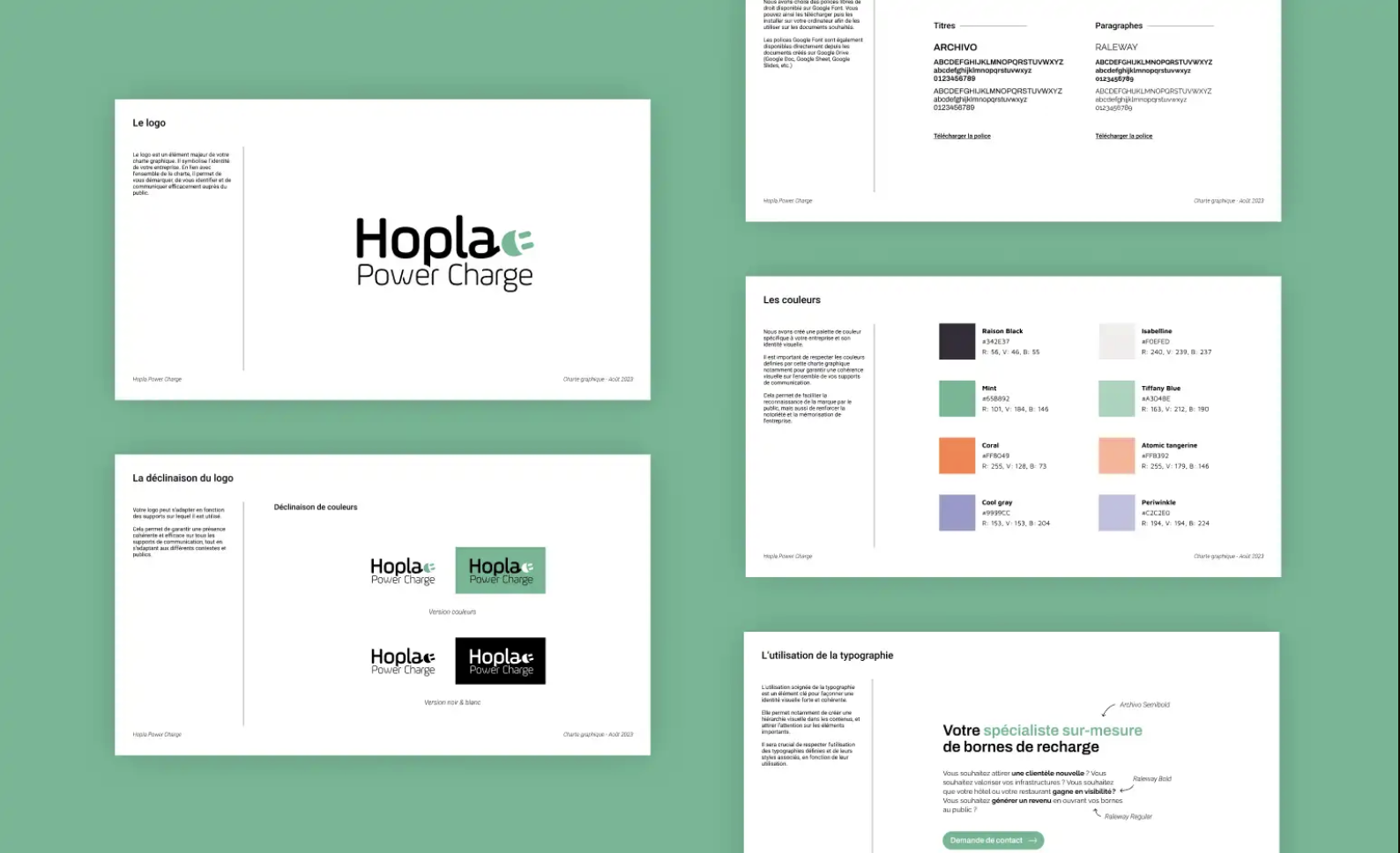 Illustration du projet Création de l'identité visuelle et du site internet Hopla Power Charge