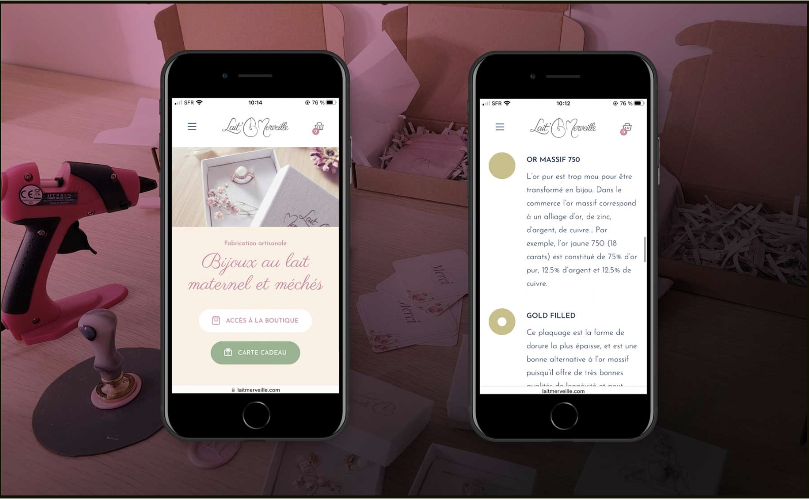 Illustration du projet Création de site e-commerce pour Lait Merveille