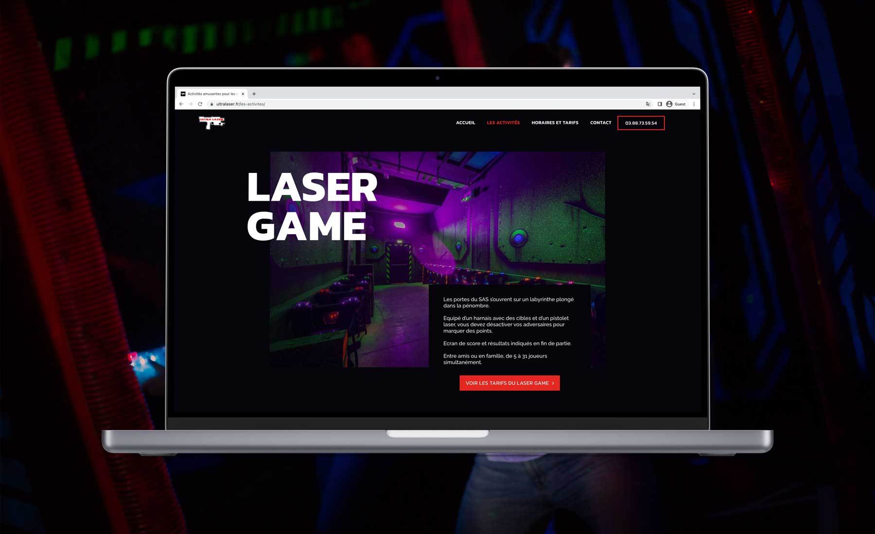 Illustration du projet Création de site pour Ultra Laser