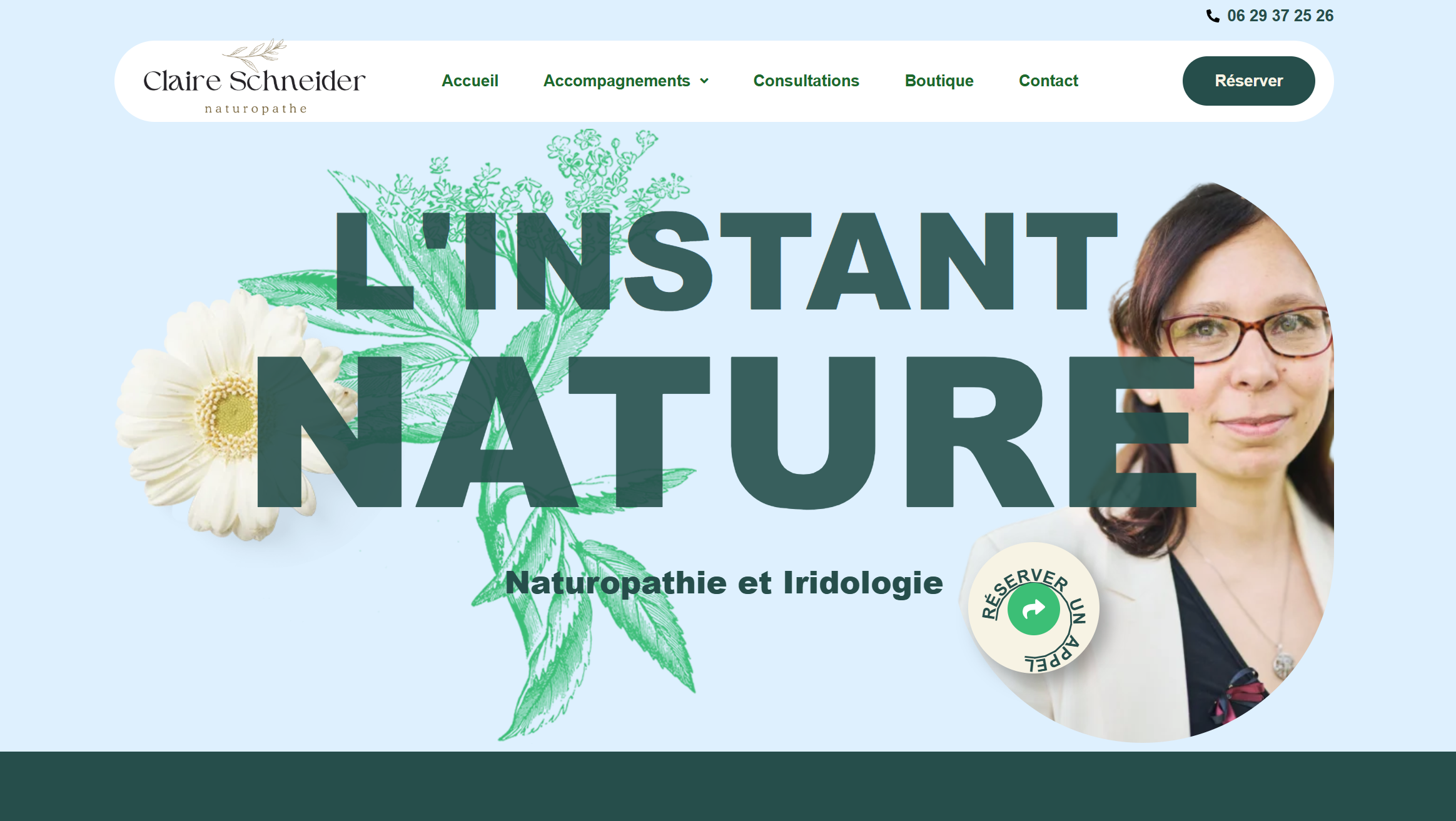 Illustration du projet Site internet pour naturopathe et iridologue