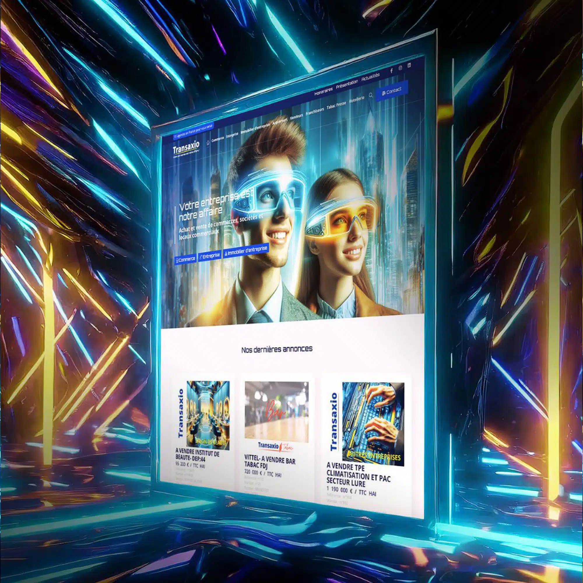 Illustration du projet Création du site internet Transaxio