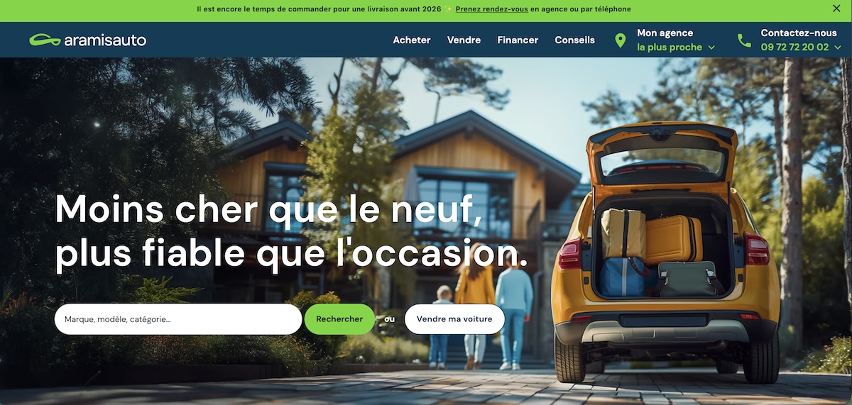 Illustration du projet Aramisa Auto : promouvoir les automobiles de seconde main et l'occasion