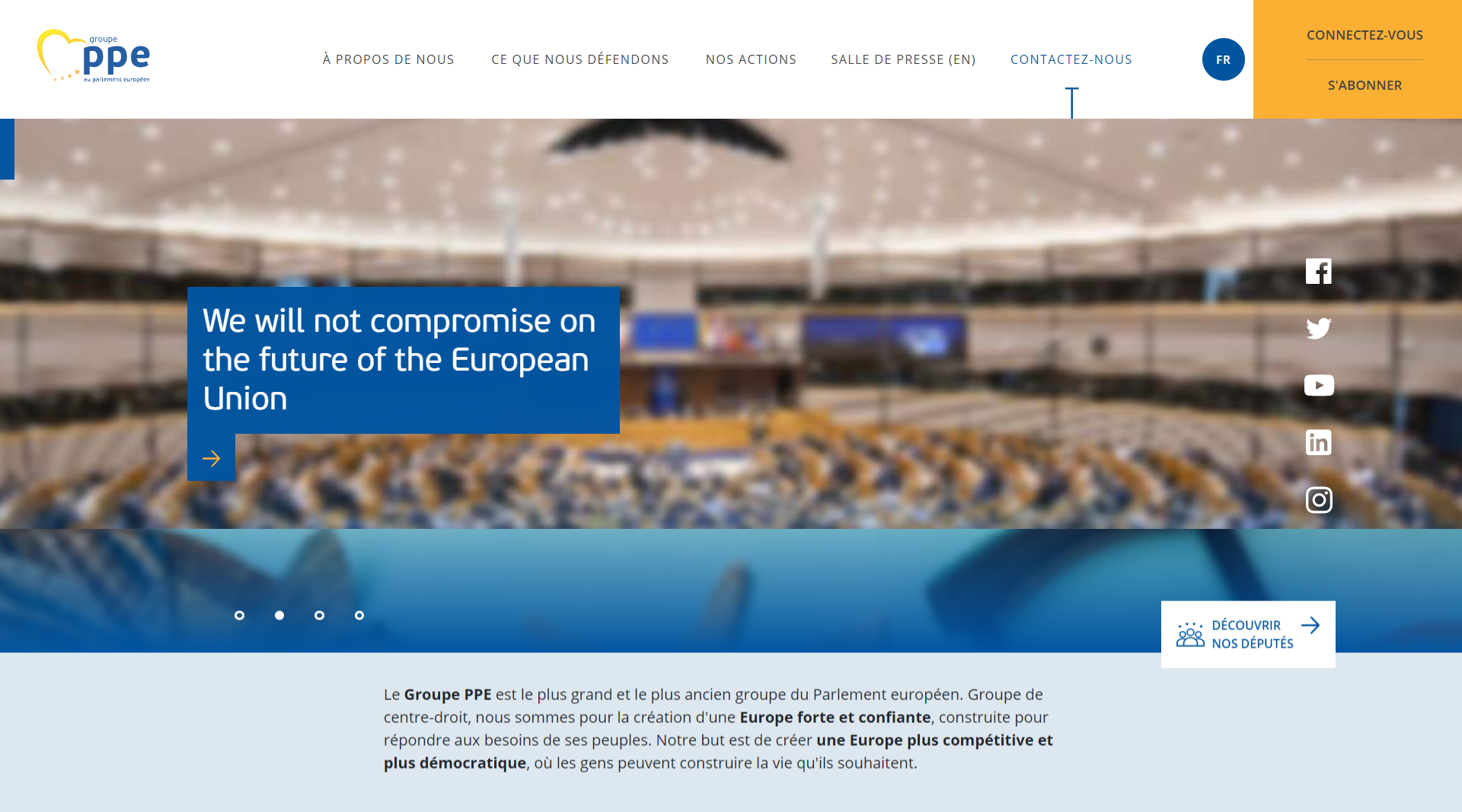 Illustration du projet Groupe parlementaire EPP : Migration et maintenance Drupal Headless.
