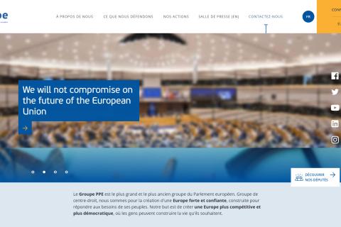 Illustration du projet Groupe parlementaire EPP : Migration et maintenance Drupal Headless.