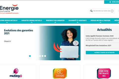 Illustration du projet Energie Mutuelle : Digitalisation et refonte des espaces adhérents, entreprises et courtiers.