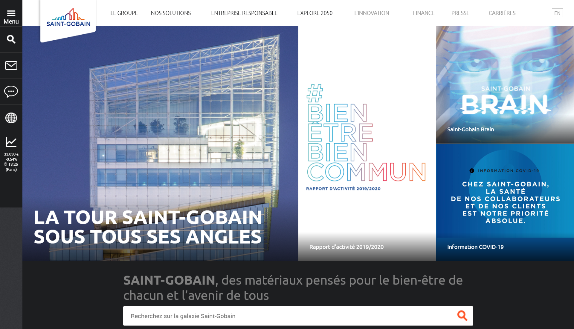 Illustration du projet Saint-Gobain : Gestion de plus de 140 sites Drupal pour le leader mondial du bâtiment.