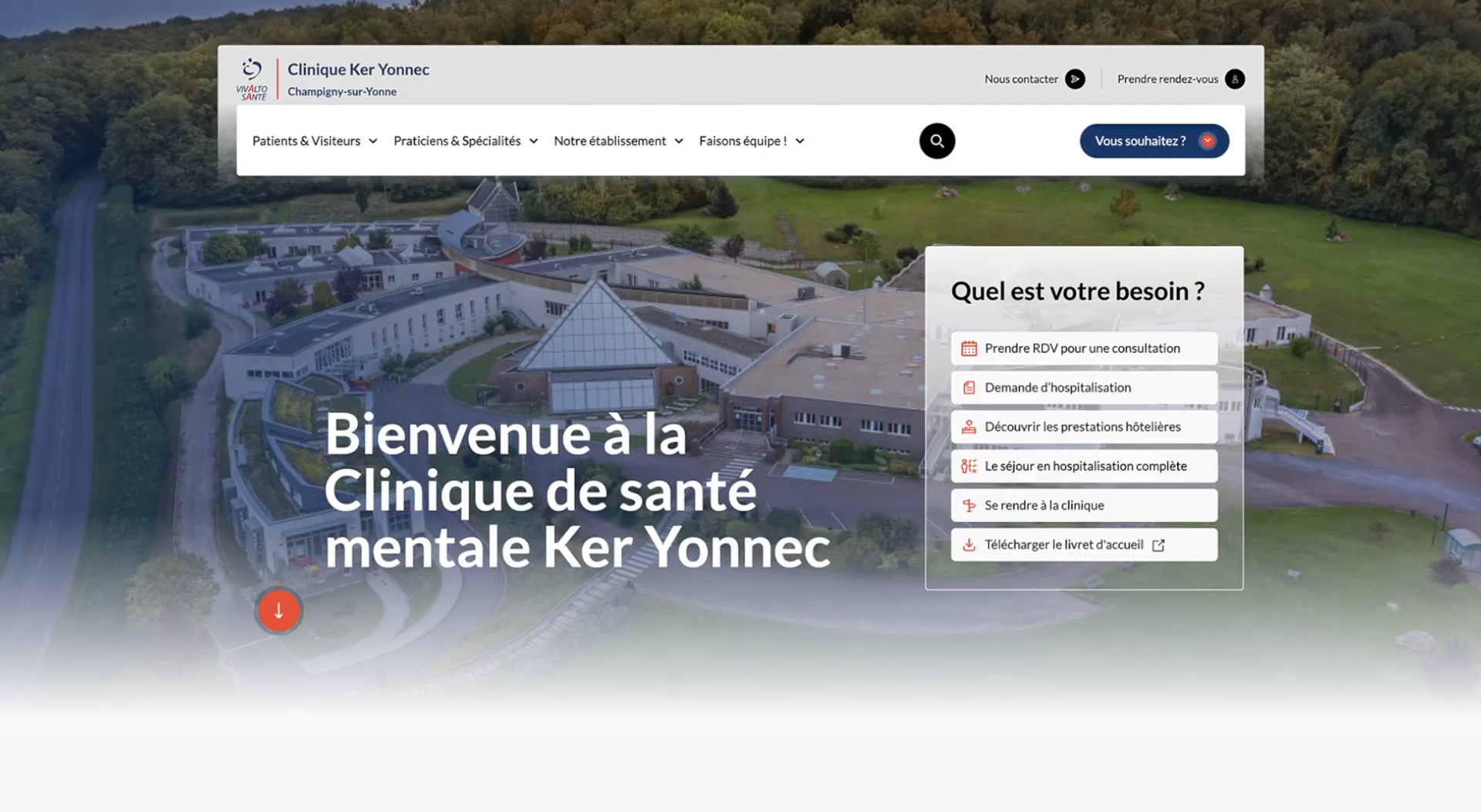 Illustration du projet Vivalto Santé : Industrialisation d’un socle Drupal multi-sites pour un groupe européen de santé privée