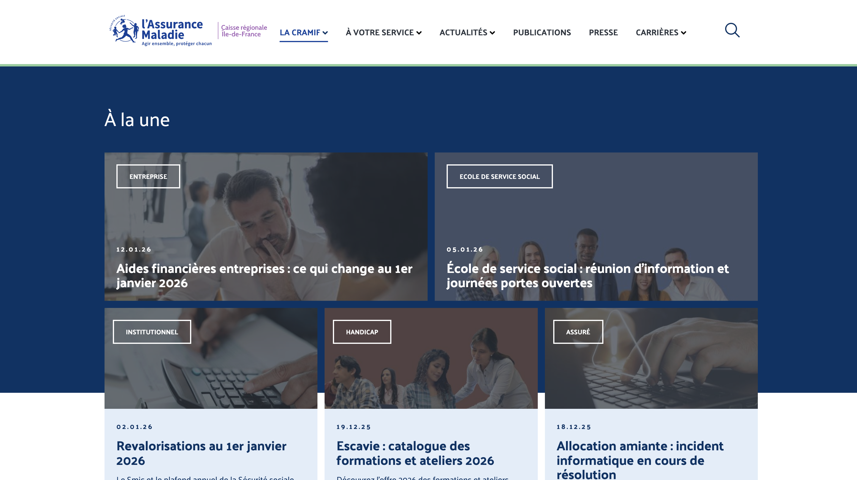 Illustration du projet CRAMIF : Accompagnement Drupal, migration et montée en compétences.