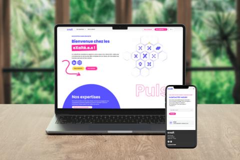 Illustration du projet Exalt Company : éco-conception d’un site web avec CMS SaaS Headless