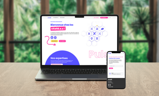 Illustration du projet Exalt Company : éco-conception d’un site web avec CMS SaaS Headless