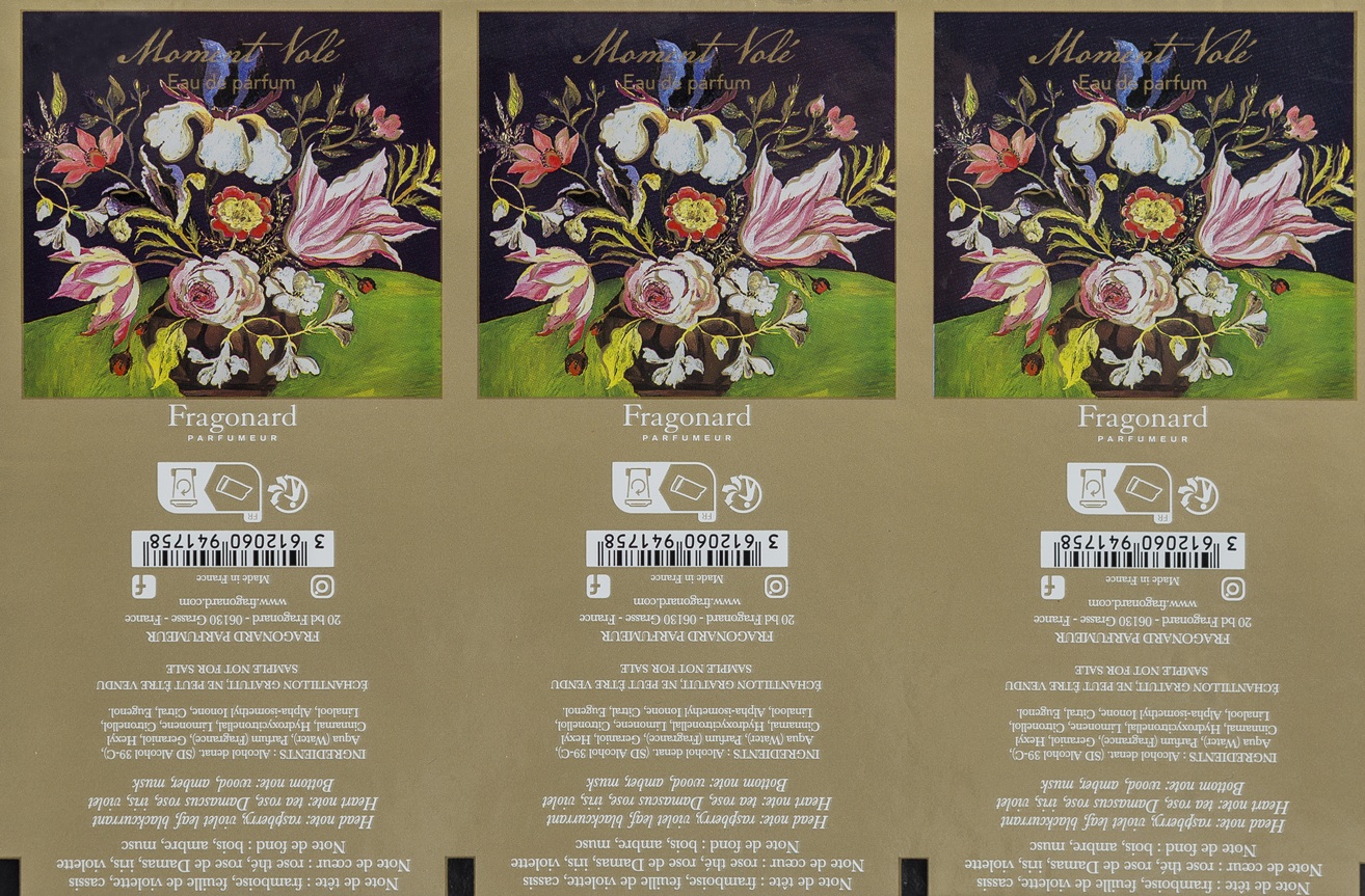 Illustration du projet Services de pré-presse pour Parfum Fragonard avec Lysipack