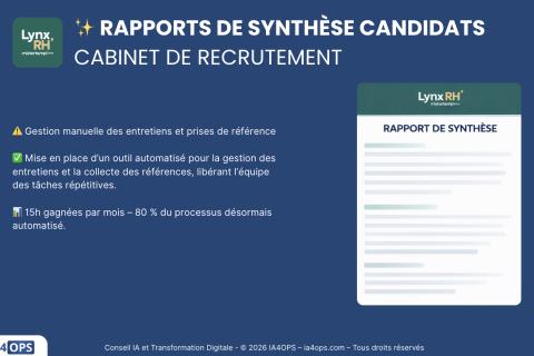 Un rapport PDF client complet, prêt à être envoyé pour chaque candidat