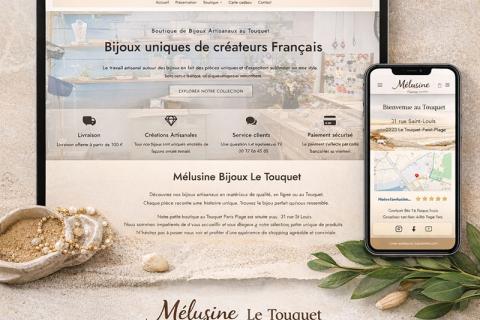 Illustration du projet Site e-commerce pour la boutique de bijoux artisanaux Mélusine Le Touquet