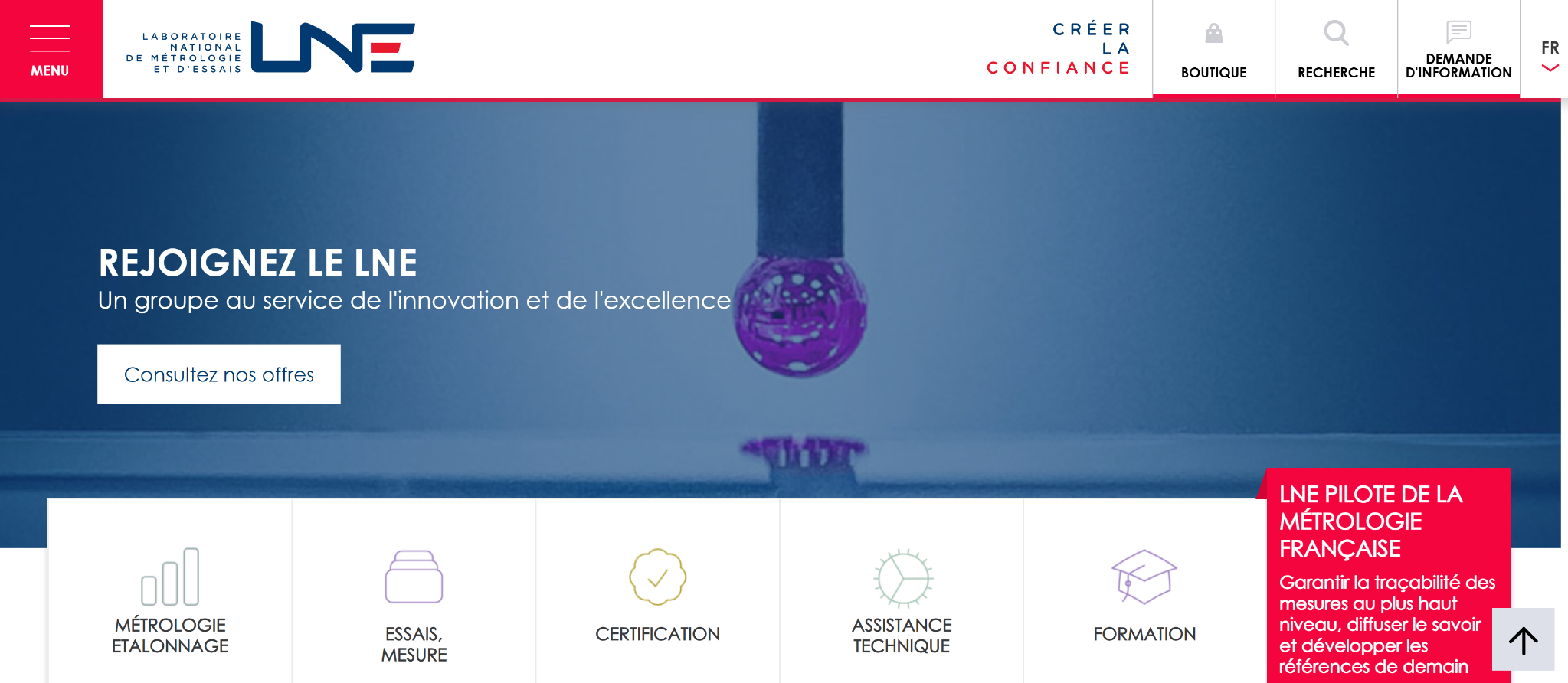 Illustration du projet LNE : Développement, maintenance et audit Drupal de la plateforme digitale