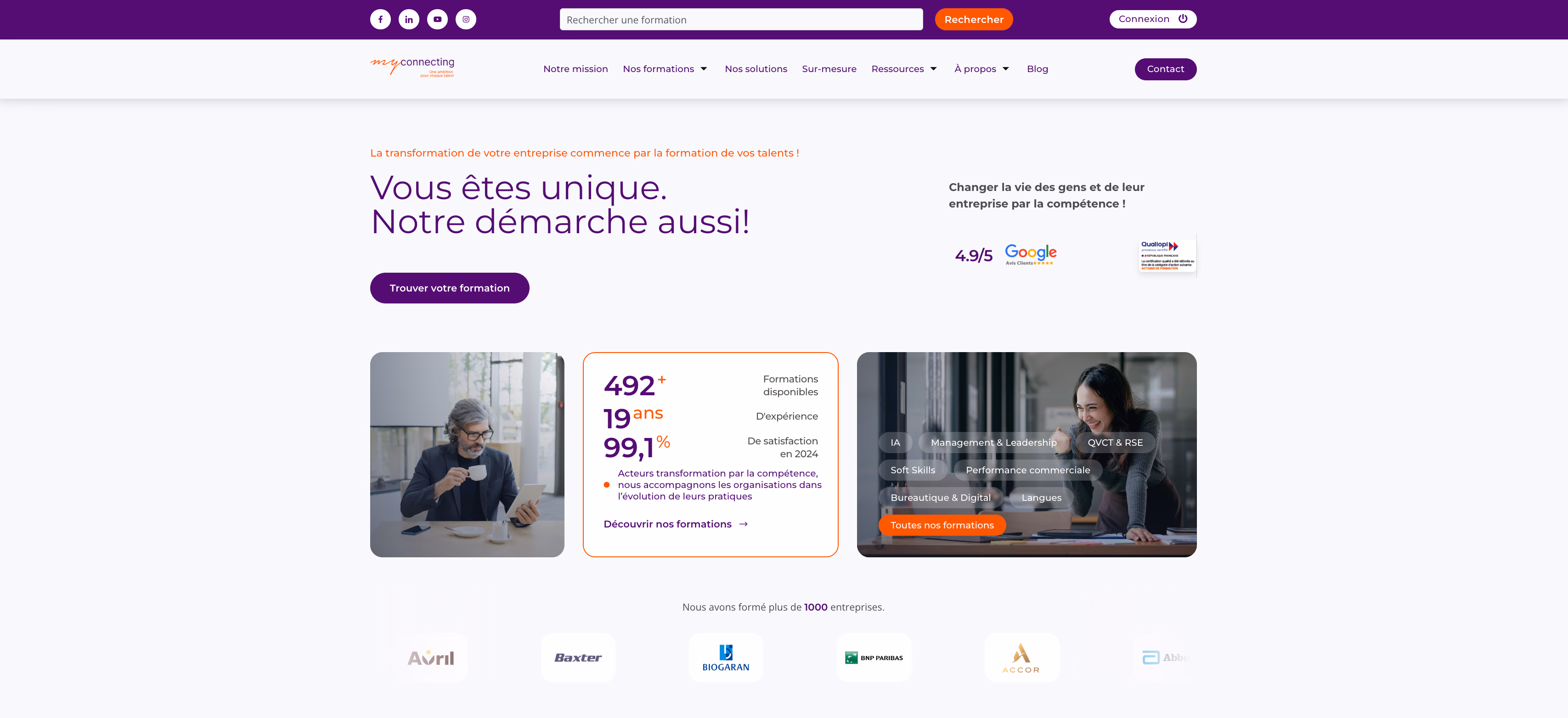 Illustration du projet Refonte du site web Groupe MyConnecting