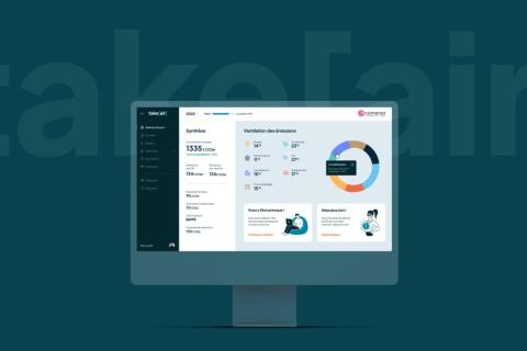 Illustration du projet Mesurer l'empreinte carbone des entreprises.