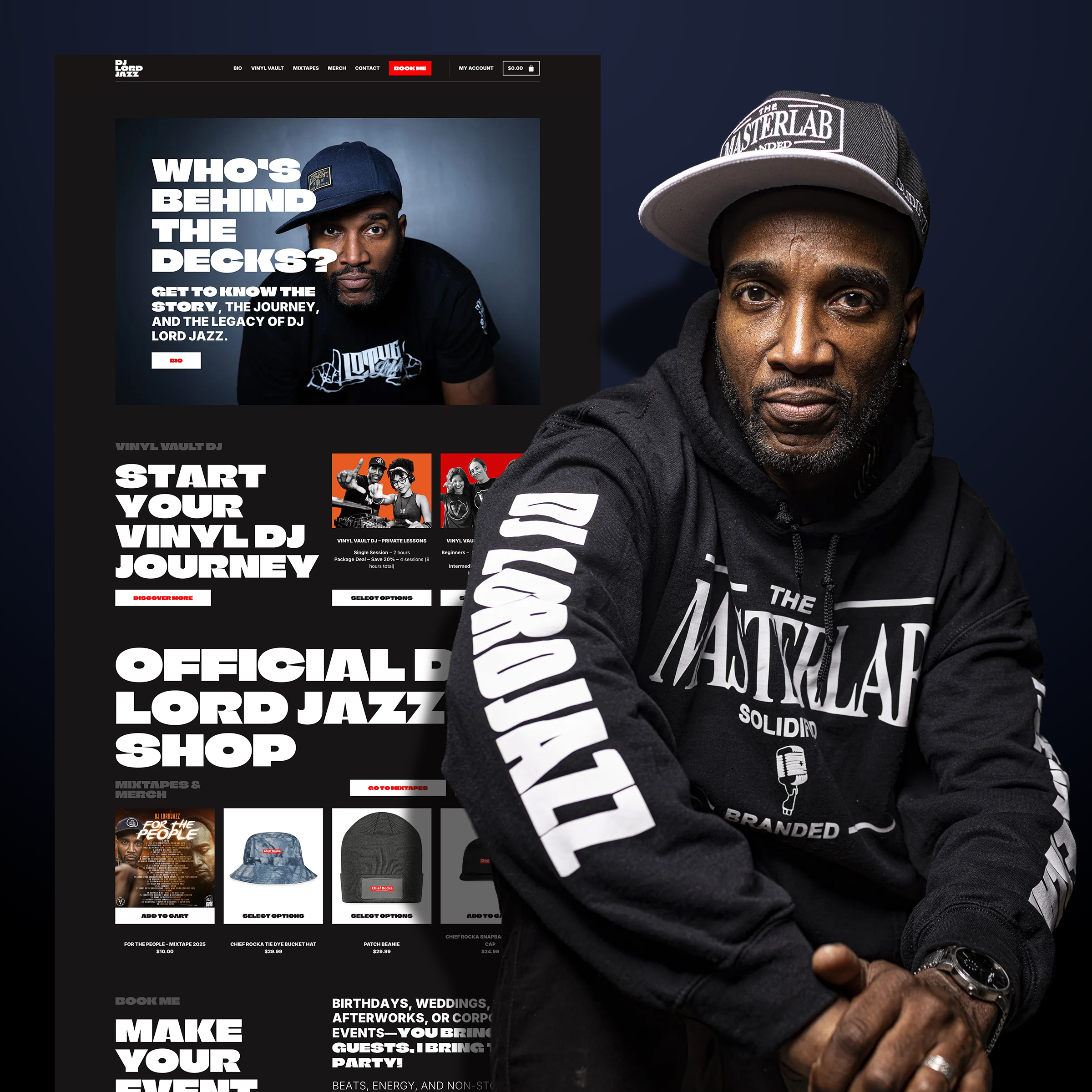 Illustration du projet Refonte site Internet Dj Lord Jazz - Wordpress WooCommerce Elementor