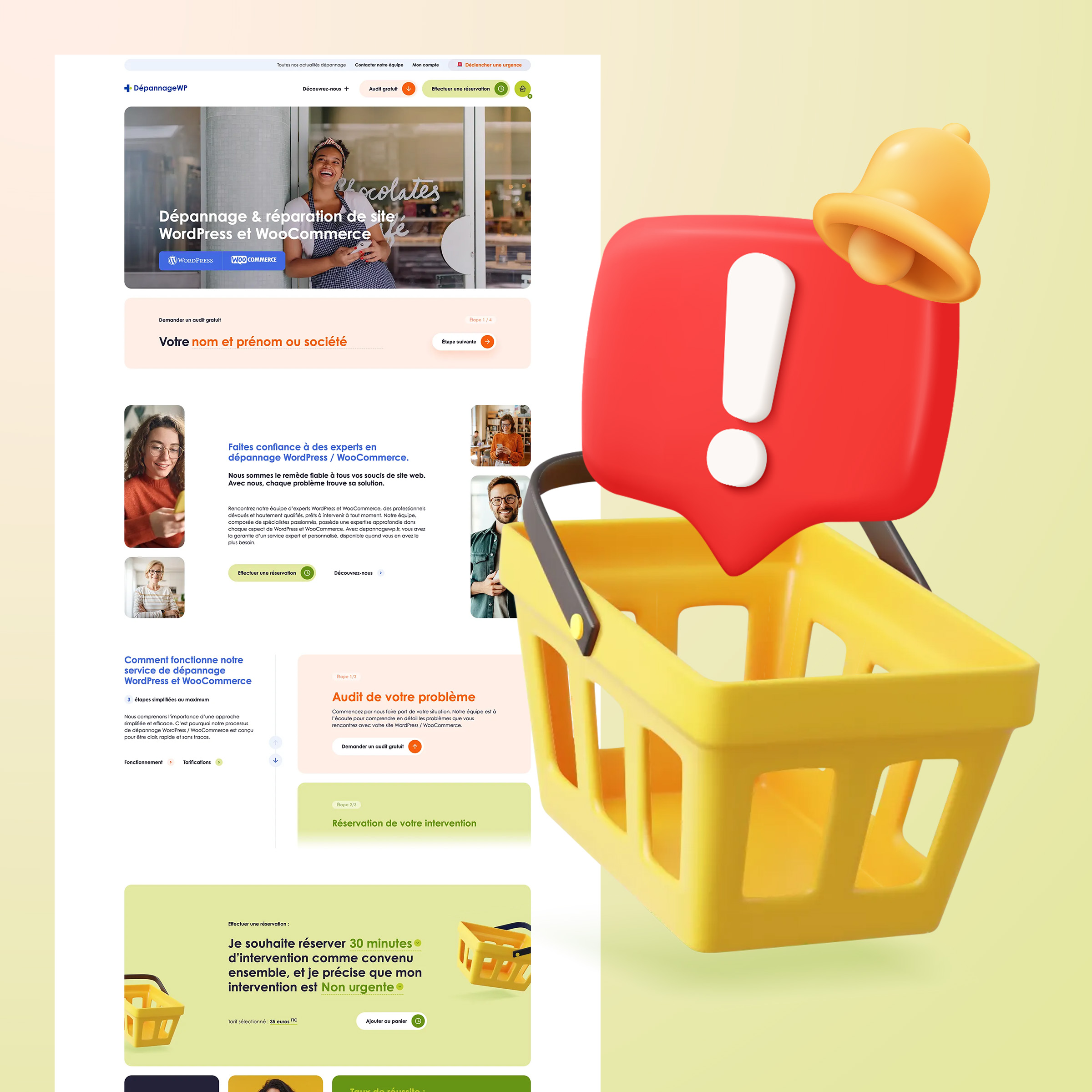 Illustration du projet Refonte site Internet DépannageWP - WordPress WooCommerce