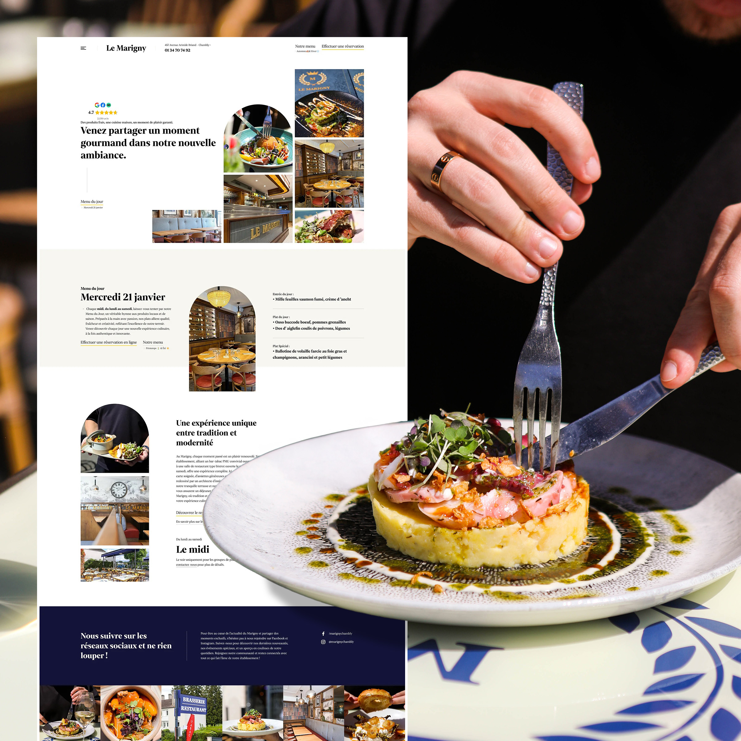 Illustration du projet Refonte site Internet Le Marigny - WordPress