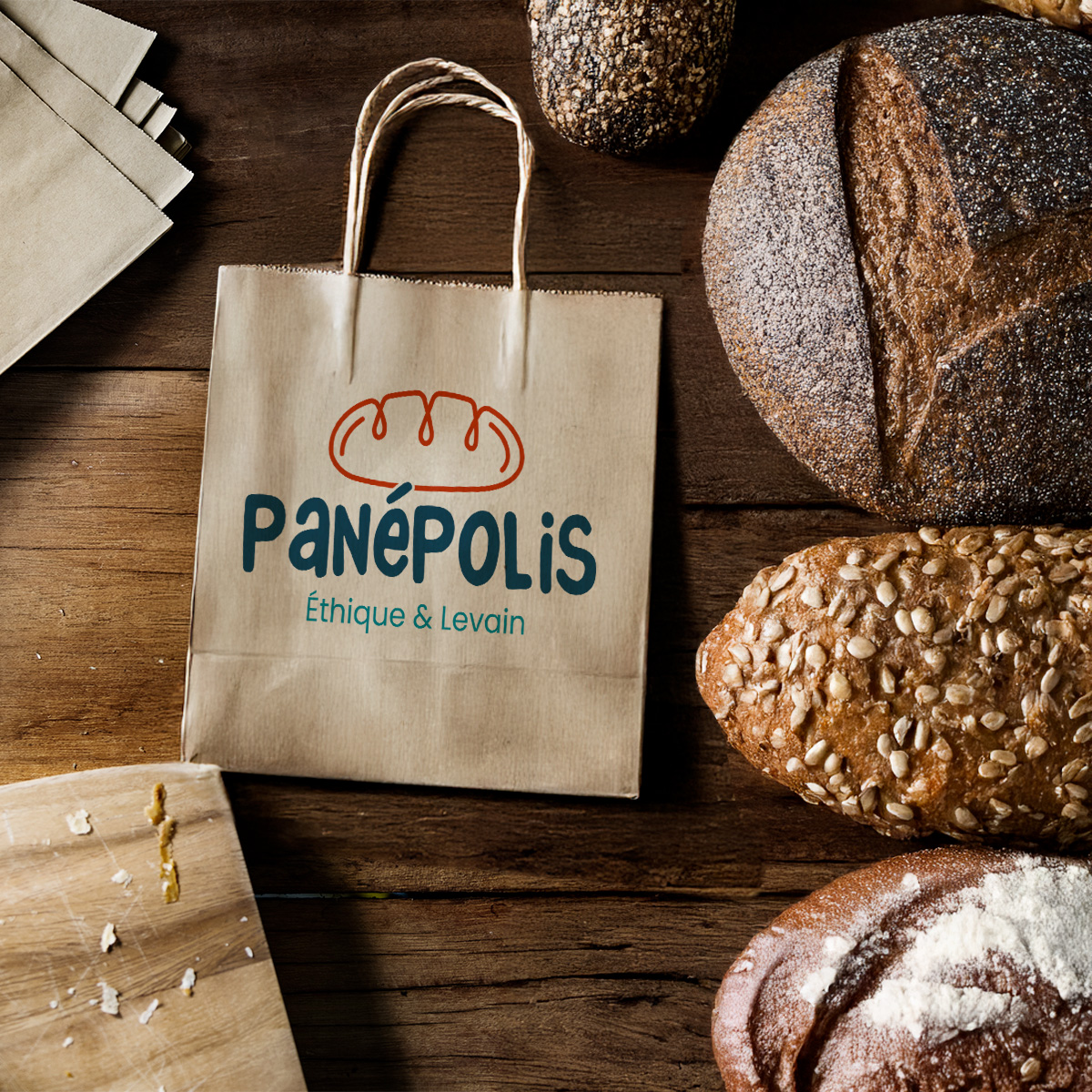 Illustration du projet Identité et stratégie pour la boulangerie Panépolis