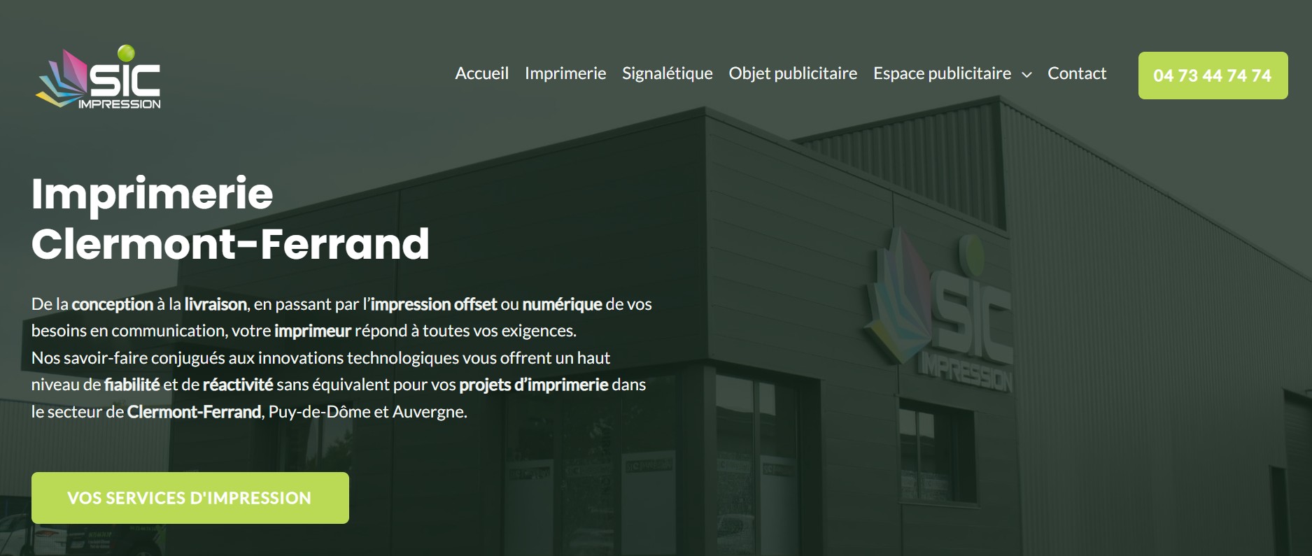 Illustration du projet Site + SEO de SIC Impression