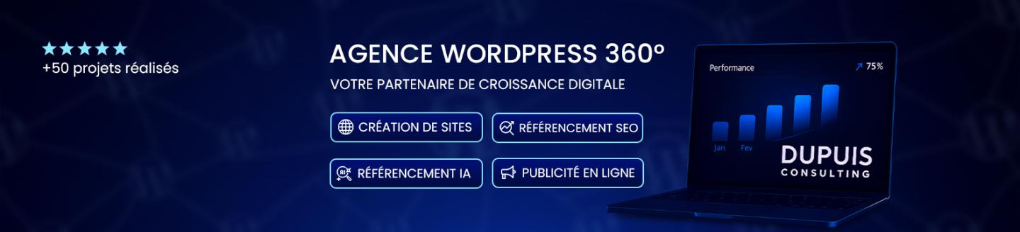 Couverture de l'agence Dupuis Consulting - Agence WordPress 360°