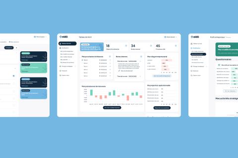 Refonte graphique UI complète pour la plateforme SaaS Eidō