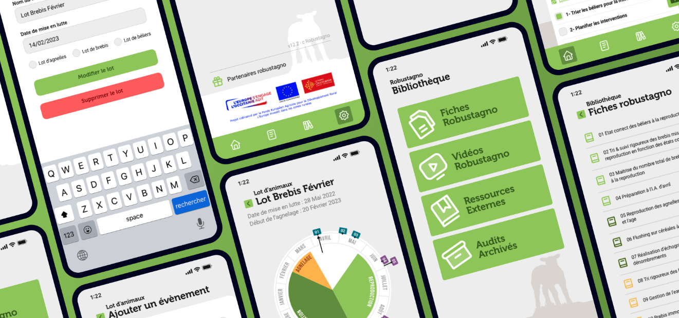 Illustration du projet Robustagno : une application de suivi de traitement des agneaux, au service des éleveurs