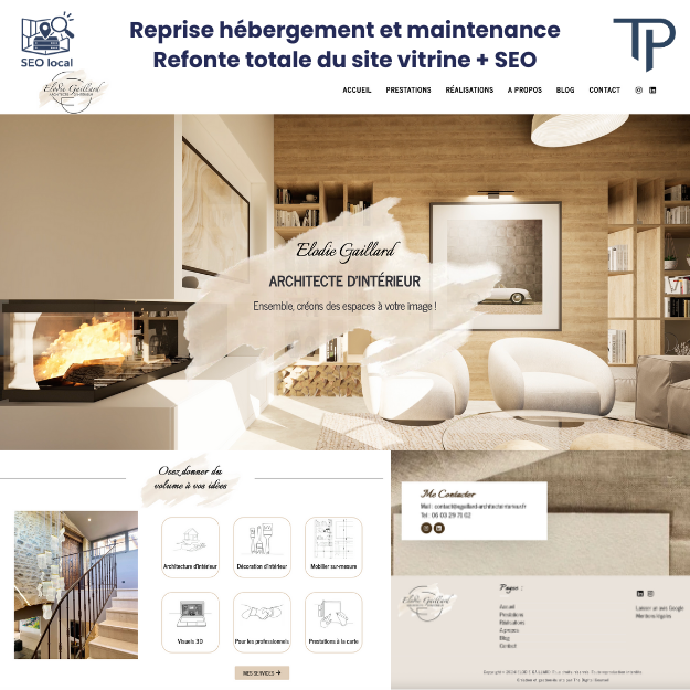 Illustration du projet Reprise hébergement avec refonte totale du site vitrine WP et SEO local