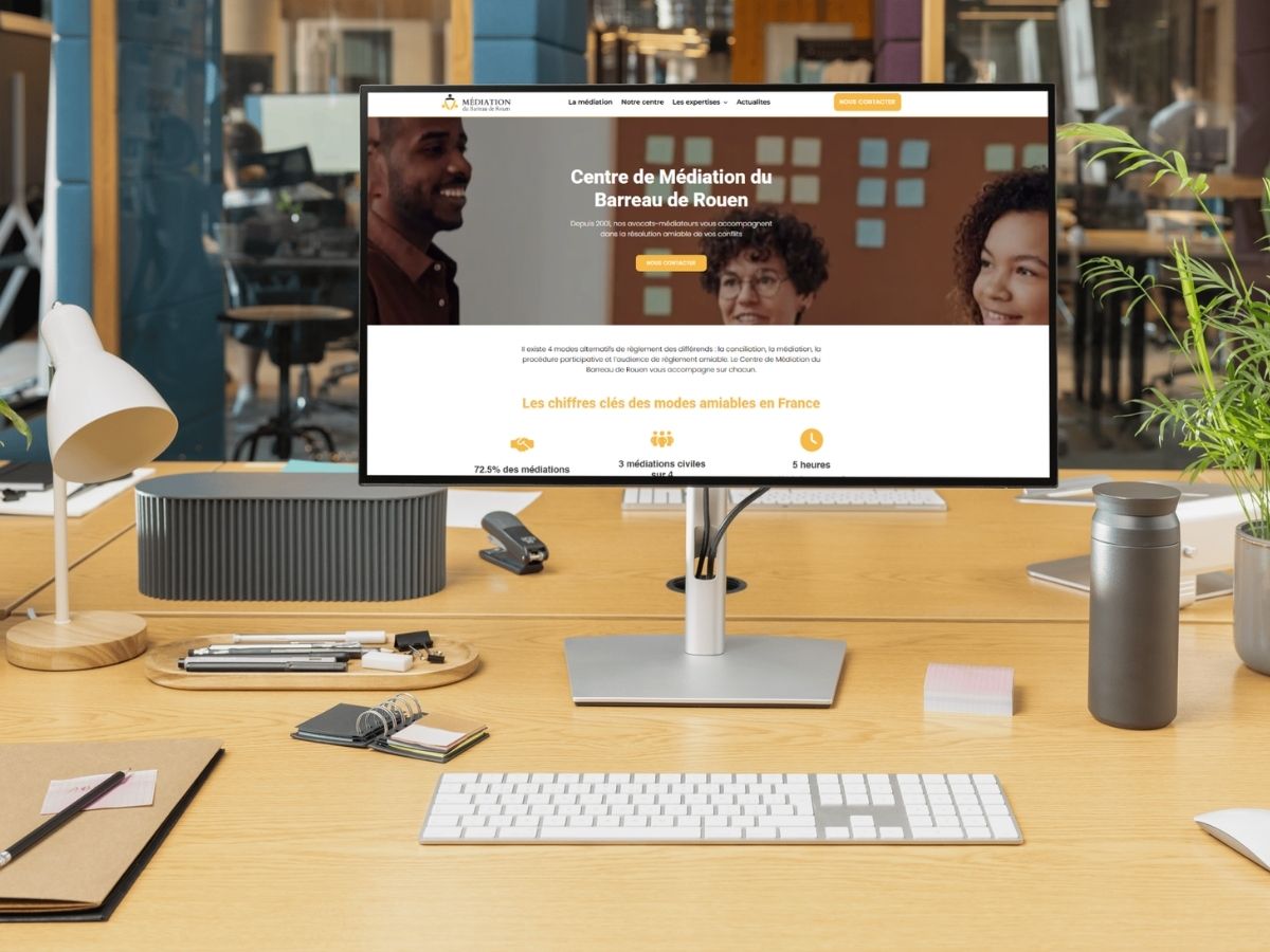 Illustration du projet Identité graphique et supports print du Centre de Médiation du Barreau de Rouen