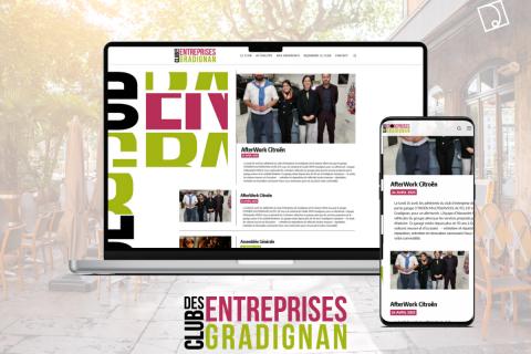 Illustration du projet Club des entreprises de Gradignan : création du site vitrine Wordpress