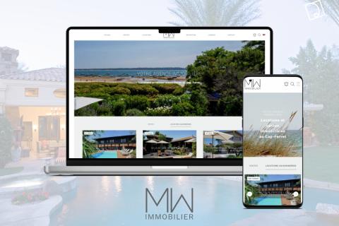 Illustration du projet MW Immobilier, refonte du site WordPress et couplage Apimo